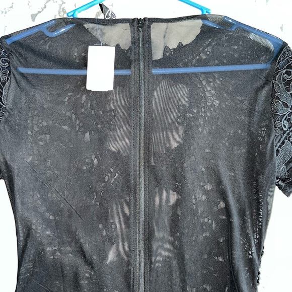 Black lace mesh bodysuit - Picture 6 of 7